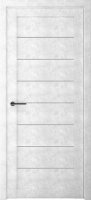 Дверь межкомнатная DORICA Техно-5 900*2000 Эко-шпон Крафт-Бетон светло-серый стекло матовое (сеул)